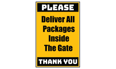 Delivery and safety aluminum signs