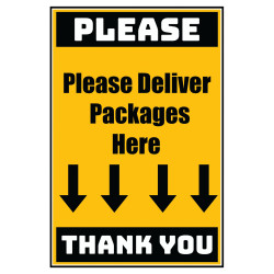 Delivery Sign - Please Deliver All Packages Here, Vinyl Stickers