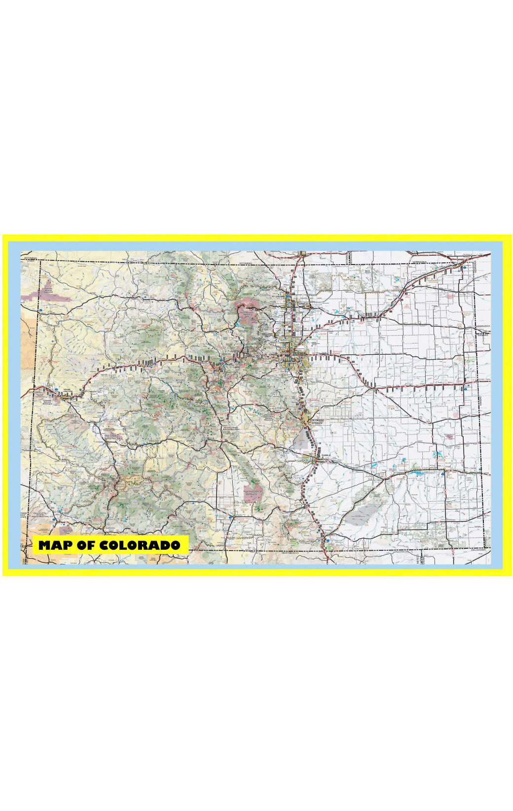 Map of Colorado Large Detailed Roads and Highways, Map of Colorado ...