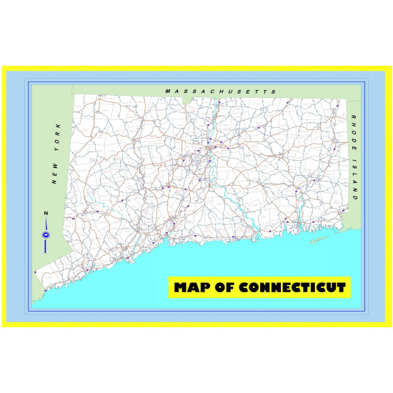 Map Of Connecticut Large Detailed Roads And Highways Map Of 2231 550x550w