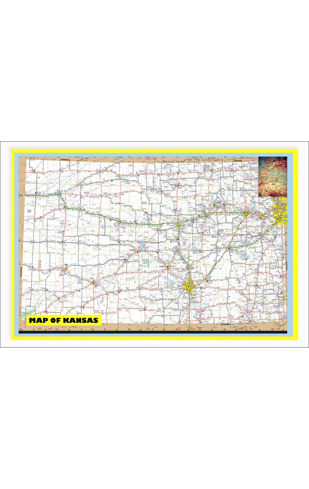 Map of Kansas Large Detailed Roads and Highways, Map of Kansas State ...