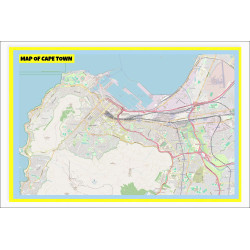 Map of Cape Town with Neighborhoods, Streets, Roads, Highways and Parks - Laminated Wall Map Poster Print - Vivid Imagery with Bright Colors Map of Cape Town with Neighborhoods, Streets, Roads, Highways and Parks - Laminated Wall Map Poster Print - Vivid Imagery with Bright Colors
