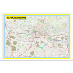 Map of Johannesburg with Neighborhoods, Streets, Roads, Highways and Parks - Laminated Wall Map Poster Print - Vivid Imagery with Bright Color Map of Johannesburg with Neighborhoods, Streets, Roads, Highways and Parks - Laminated Wall Map Poster Print - Vivid Imagery with Bright Color