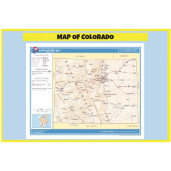 Map of Colorado Style B  - Laminated Wall Map Poster Print Perfect for Classrooms and Homes - Vivid Imagery with Bright Colors Map of Colorado Style B  - Laminated Wall Map Poster Print Perfect for Classrooms and Homes - Vivid Imagery with Bright Colors