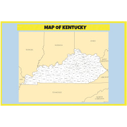 Map of Kentucky- Laminated Wall Map Poster Print Perfect for Classrooms and Homes - Vivid Imagery with Bright Colors Map of Kentucky- Laminated Wall Map Poster Print Perfect for Classrooms and Homes - Vivid Imagery with Bright Colors