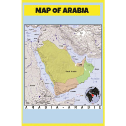 Map of Arabia - Laminated Wall Map Poster Print Perfect for Classrooms and Homes - Vivid Imagery with Bright Colors