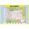Map of Oregon Style C  - Laminated Wall Map Poster Print Perfect for Classrooms and Homes - Vivid Imagery with Bright Colors