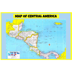 Map of Central America - Laminated Wall Map Poster Print Perfect for Classrooms and Homes - Vivid Imagery with Bright Colors Map of Central America - Laminated Wall Map Poster Print Perfect for Classrooms and Homes - Vivid Imagery with Bright Colors