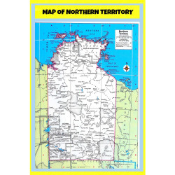 Map of Northern Territory  - Laminated Wall Map Poster Print Perfect for Classrooms and Homes - Vivid Imagery with Bright Colors