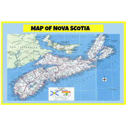 Poster of Nova Scotia - Laminated Wall Poster Print Perfect for Classrooms and Homes - Vivid Imagery with Bright Colors