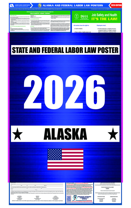 2026 Alaska State and Federal All-In-One Labor Law Poster 2026 Alaska State and Federal All-In-One Labor Law Poster