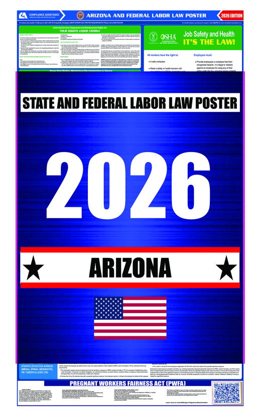 2026 Arizona State and Federal All-In-One Labor Law Poster 2026 Arizona State and Federal All-In-One Labor Law Poster