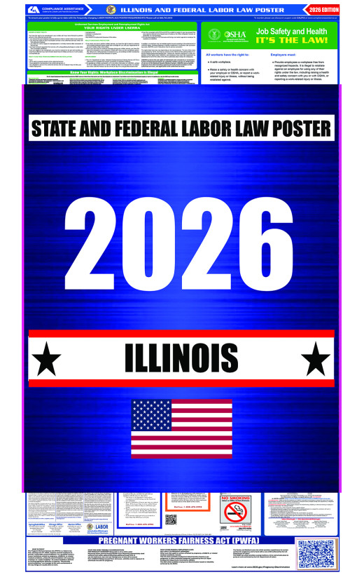 2026 Illinois State and Federal All-In-One Labor Law Poster 2026 Illinois State and Federal All-In-One Labor Law Poster