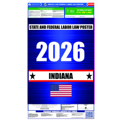 2026 Indiana State and Federal All-In-One Labor Law Poster  2026 Indiana State and Federal All-In-One Labor Law Poster