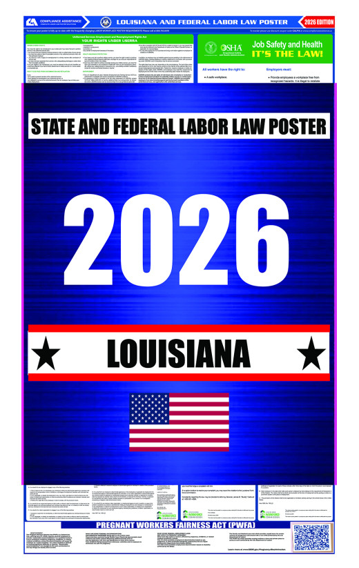 2026 Louisiana State and Federal All-In-One Labor Law Poster