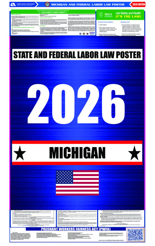 2026 Michigan State and Federal All-In-One Labor Law Poster