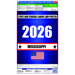 2026 Mississippi State and Federal All-In-One Labor Law Poster  2026 Mississippi State and Federal All-In-One Labor Law Poster