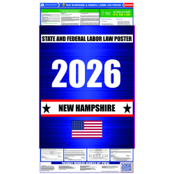 2026 New Hampshire State and Federal All-In-One Labor Law Poster 2026 New Hampshire State and Federal All-In-One Labor Law Poster