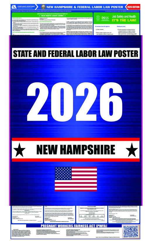 2026 New Hampshire State and Federal All-In-One Labor Law Poster