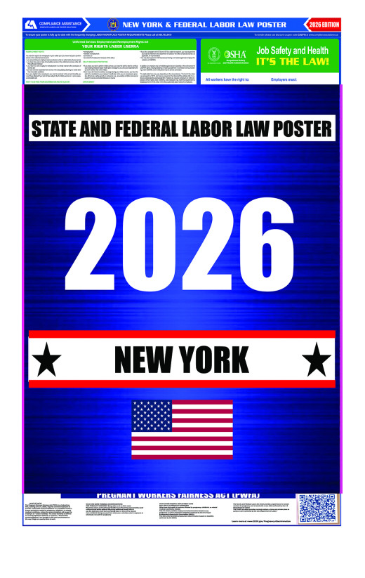 2026 New York State and Federal All-In-One Labor Law Poster 
