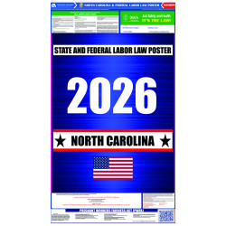 2026 North Carolina State and Federal All-In-One Labor Law Poster 2026 North Carolina State and Federal All-In-One Labor Law Poster