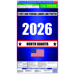 2026 North Dakota State and Federal All-In-One Labor Law Poster 2026 North Dakota State and Federal All-In-One Labor Law Poster