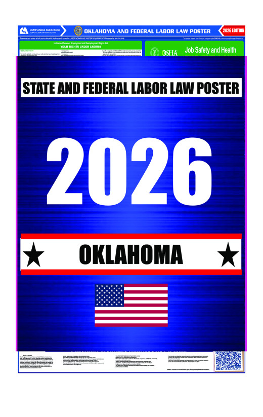 2026 Oklahoma State and Federal All-In-One Labor Law Poster 
