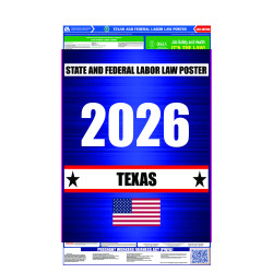 2026 Texas State and Federal All-In-One Labor Law Poster 2026 Texas State and Federal All-In-One Labor Law Poster