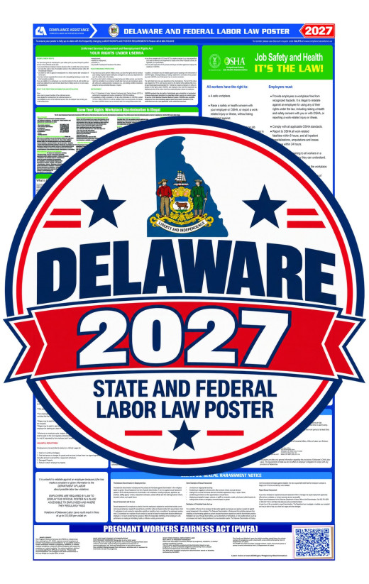 2027 Delaware Labor Law Poster | State, Federal & OSHA