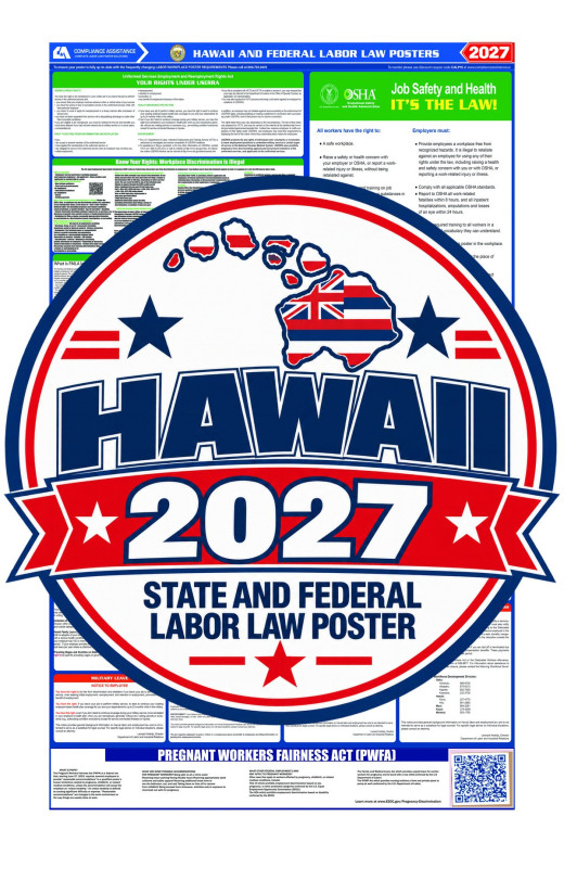2027 Hawaii Labor Law Poster | State, Federal & OSHA