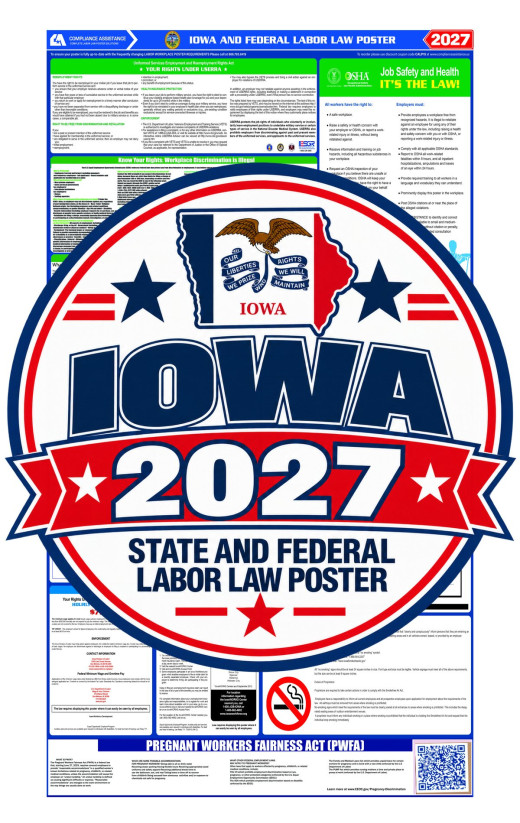 2027 Iowa Labor Law Poster | State, Federal & OSHA
