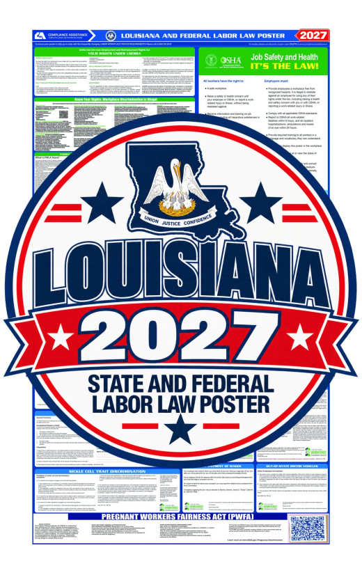 2027 Louisiana Labor Law Poster | State, Federal & OSHA