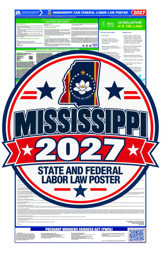 2027 Mississippi Labor Law Poster | State, Federal & OSHA