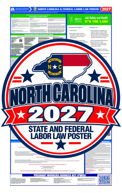 2027 North Carolina Labor Law Poster | State, Federal & OSHA