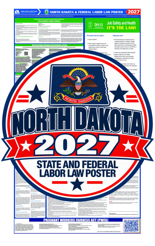 2027 North Dakota Labor Law Poster | State, Federal & OSHA