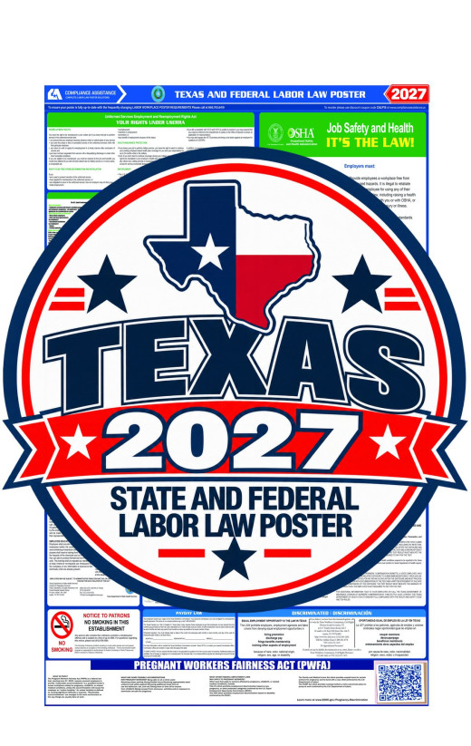 2027 Texas Labor Law Poster | State, Federal & OSHA
