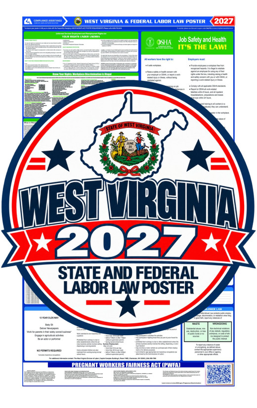 2027 West Virginia Labor Law Poster | State, Federal & OSHA