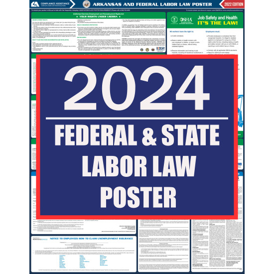 2023 Arkansas State and Federal All-In-One Labor Law Poster 2023 Arkansas State and Federal All-In-One Labor Law Poster