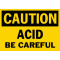 Caution Acid Be Careful Safety Sign