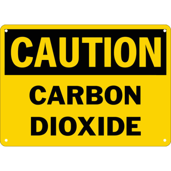 Caution Carbon Dioxide Safety Sign