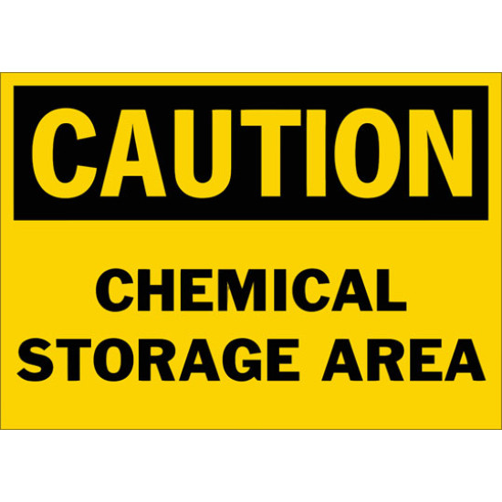 Caution Chemical Storage Area Safety Sign