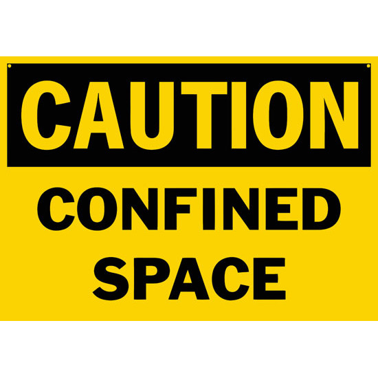 Caution Confined Space Safety Sign