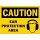 Caution Ear Protection Area Safety Sign