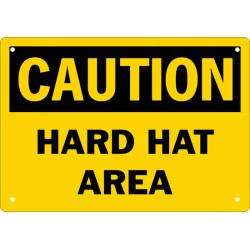 Caution Hard Hat Area Safety Sign Caution Hard Hat Area Safety Sign