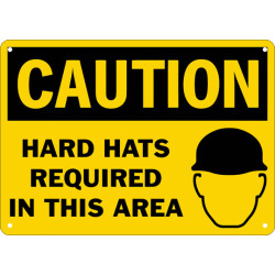 Caution Hard Hats Required In This Area Safety Sign Caution Hard Hats Required In This Area Safety Sign