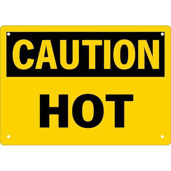 Caution Hot Safety Sign
