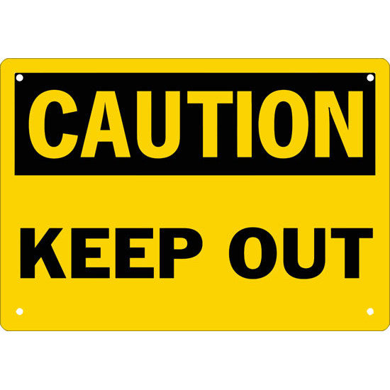 Caution Keep Out Safety Sign Caution Keep Out Safety Sign