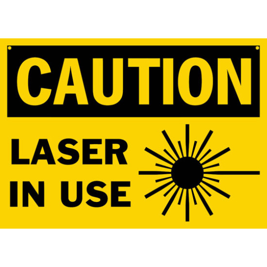 Caution Laser In Use Safety Sign Caution Laser In Use Safety Sign