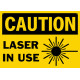 Caution Laser In Use Safety Sign