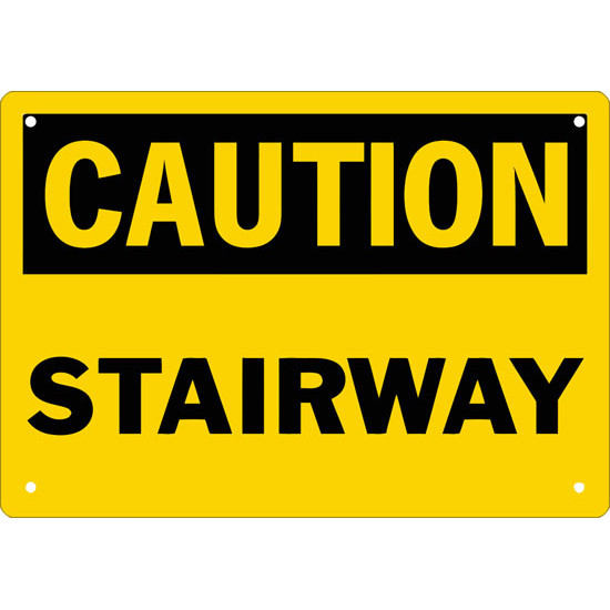 Caution Stairway Safety Sign